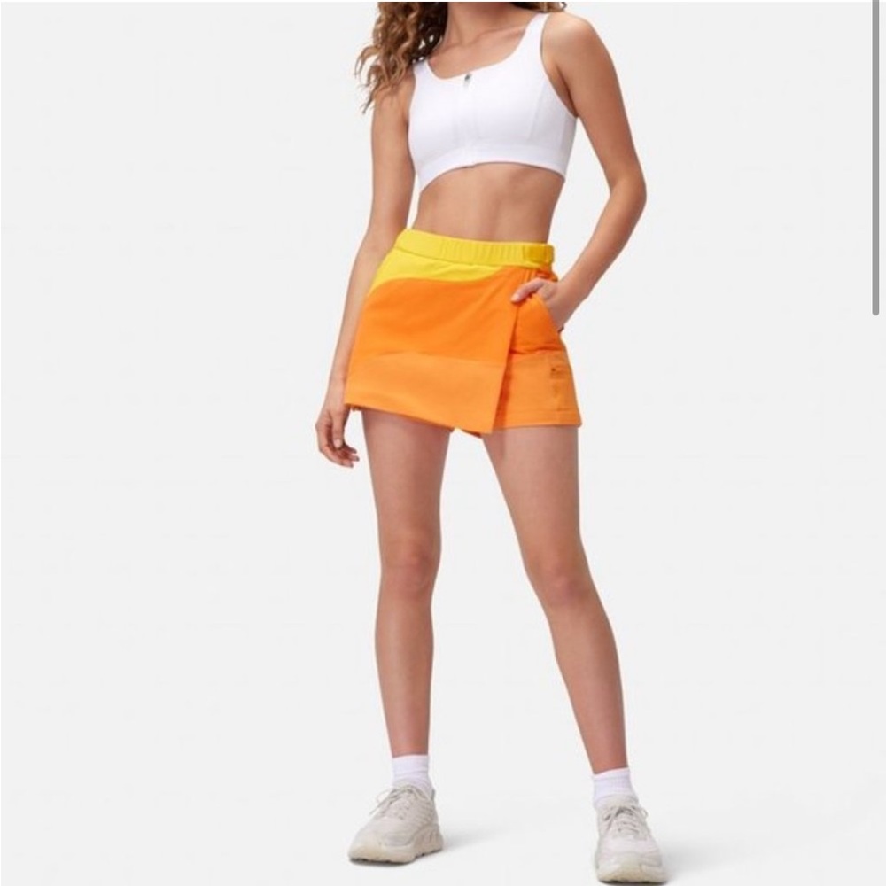 Outdoor Voices Rectrek Skort In Yellow And Orange Size Large